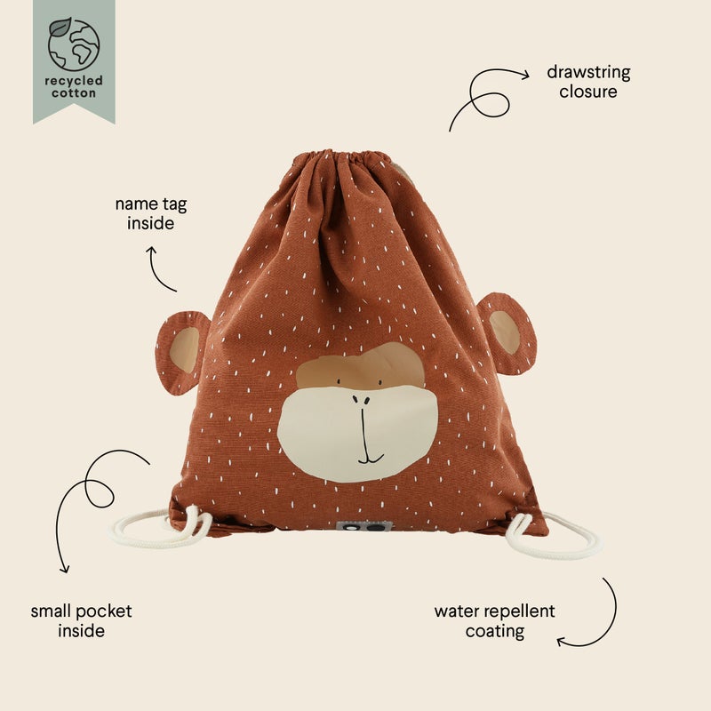Trixie Kids Drawstring Bag - 15.7 Inch/40 cm - Mr. Monkey - Image 2
